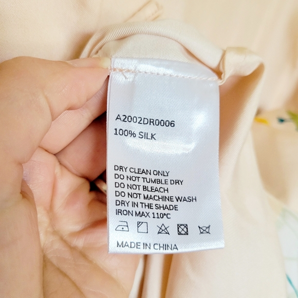 LATTELIER Floral Print Silk Short Sleeve Shirt Dress M - Picture 10 of 11